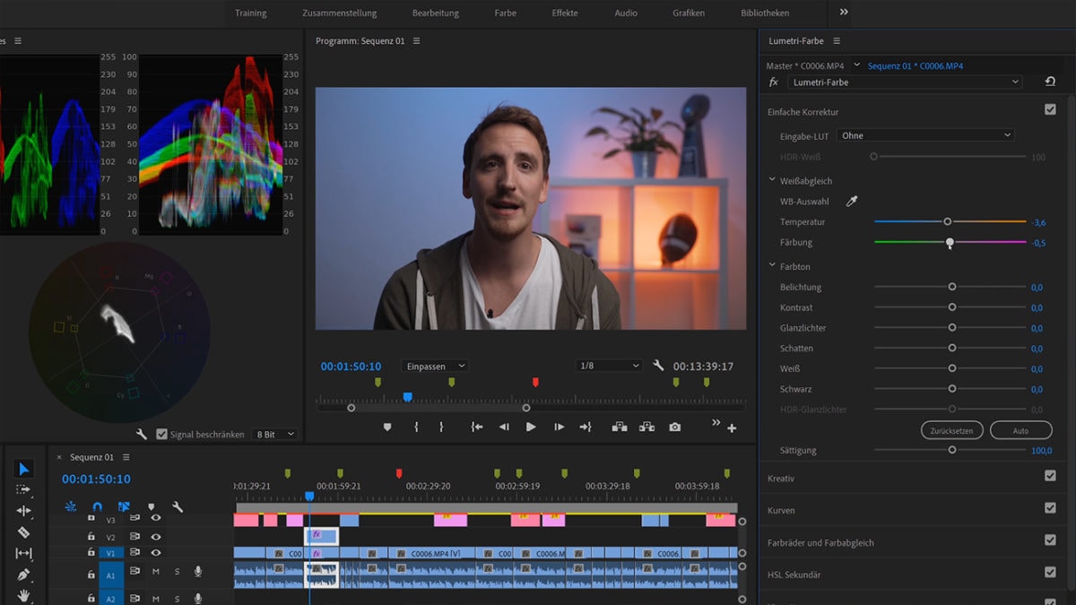 Farbtemperatur_Premiere_Pro_Whitebalance_Led_Leuchten_Videolichter_Filmen_lernen_broductions